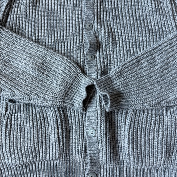ASOS Charcoal Ribbed Cardigan - Picture 2 of 3